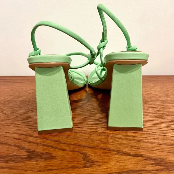 Marc Fisher LTD Giada Women's Green Leather Block Heeled Sandals Size 8M - Picture 8 of 13